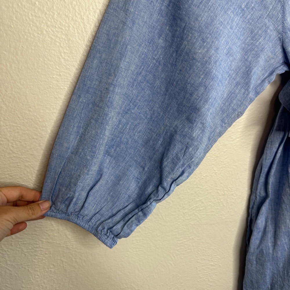 Tuckernuck Chambray Lyles Dress Blue Cotton Maxi Linen Size XL NWT - Picture 9 of 11
